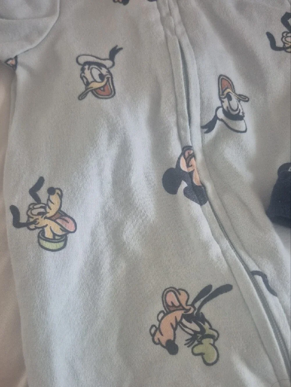 Disney Light Blue Mickey Mouse Footed One-Piece